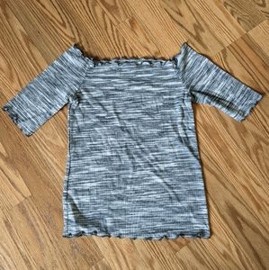 Caution to the Wind off the shoulder crop, US women's size S